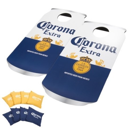 TRADEMARK GAMEROOM Corona Can Cornhole Bean Bag Toss Game and 8 Bags 724103RHF